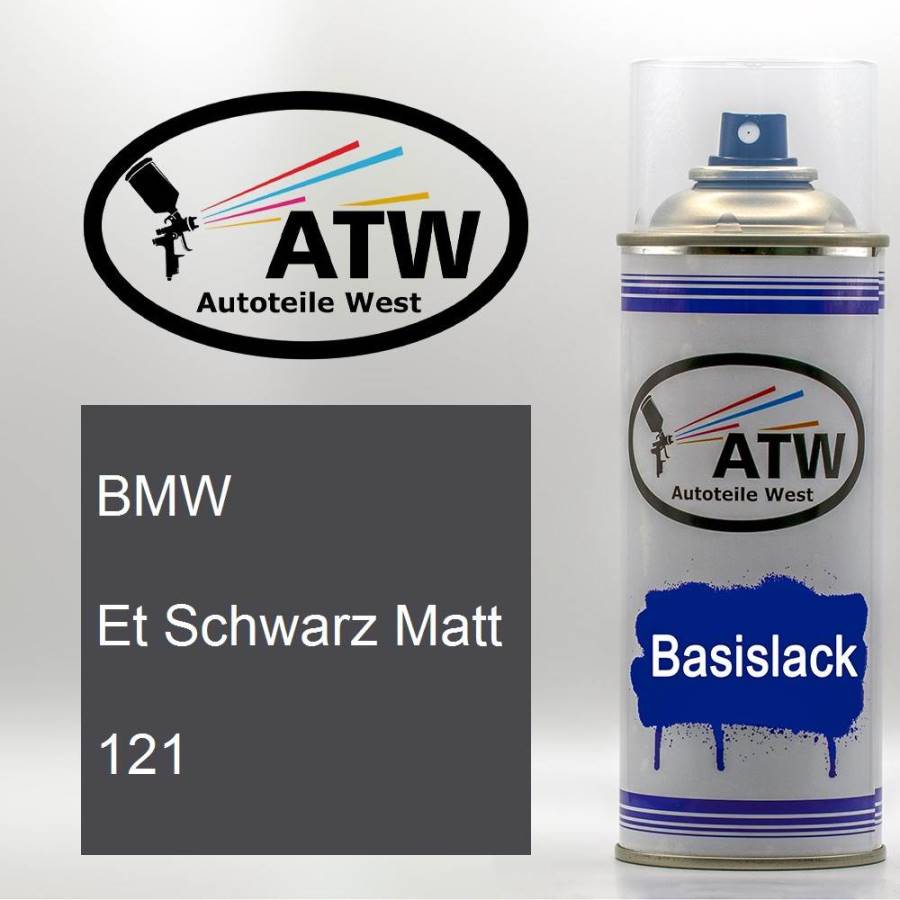 BMW, Et Schwarz Matt, 121: 400ml Sprühdose, von ATW Autoteile West.